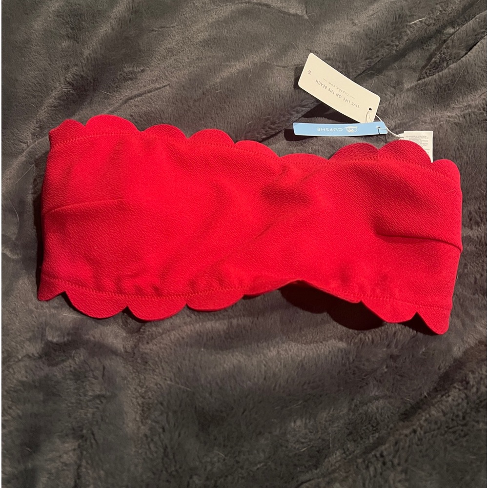 Cupshe red bikini top nwt